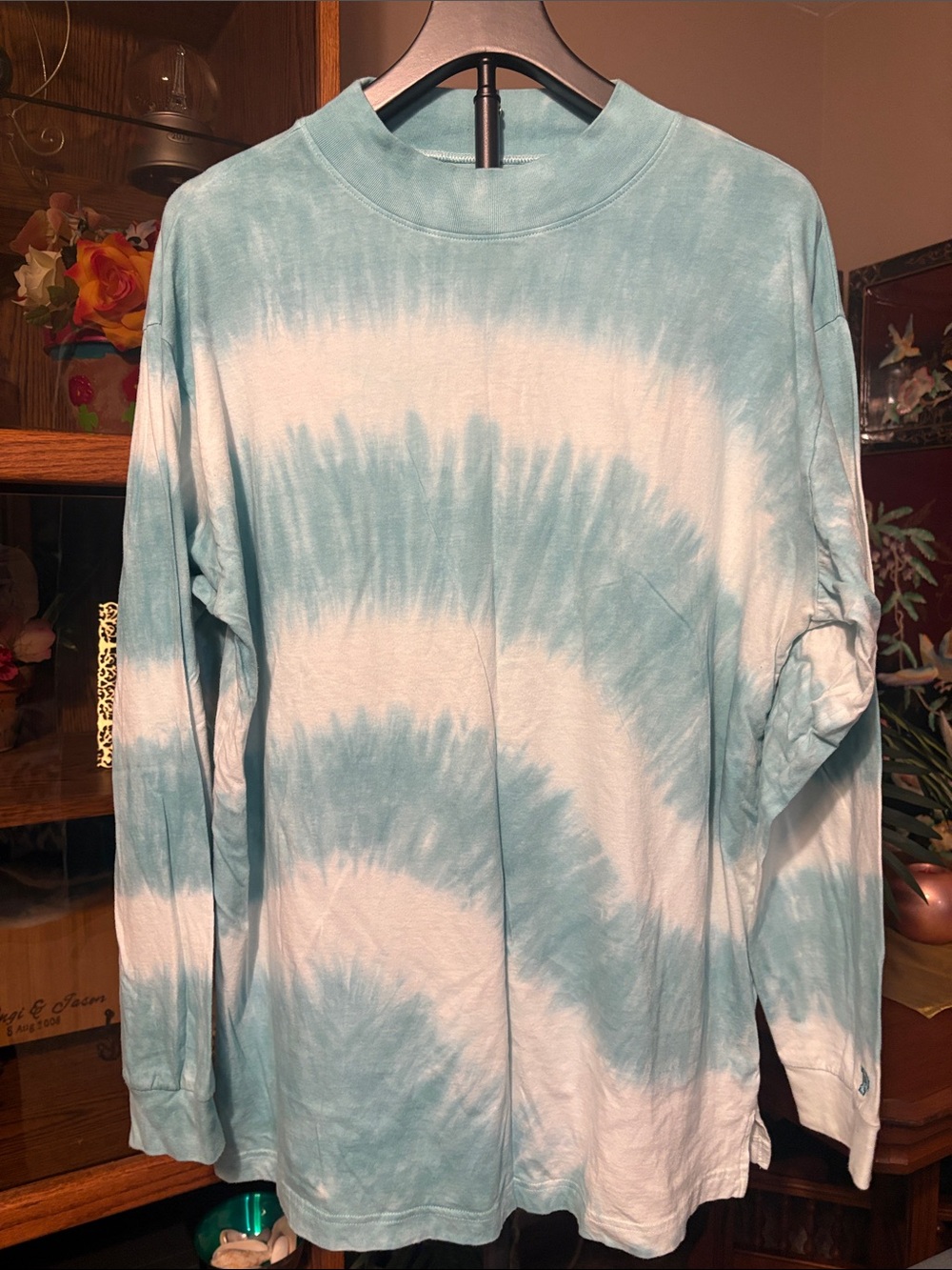 Pink VS Tie-Dye Long Sleeve Shirt